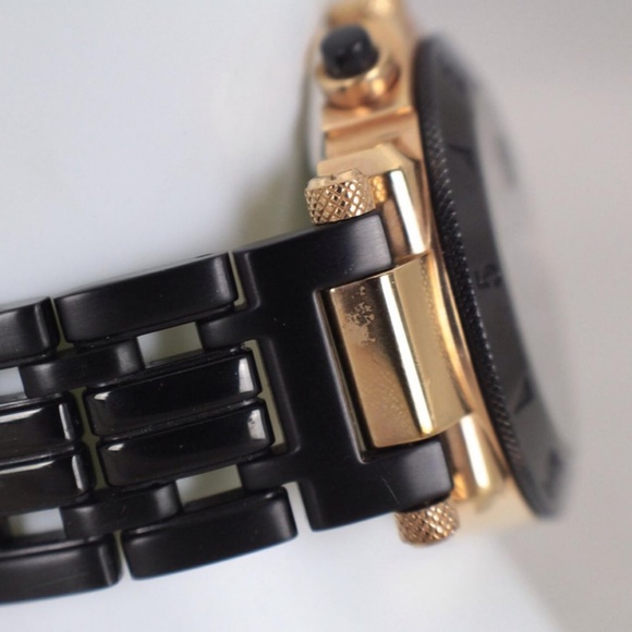 GUESS Collection Black & Gold Swiss Watch #16378